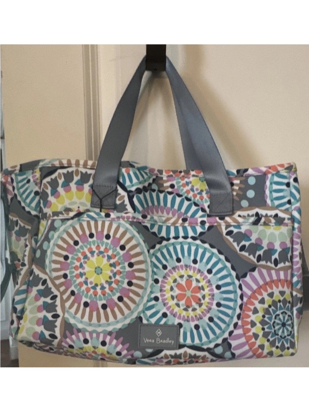 Vera Bradley Gray Multicolor Medallion Travel Tote